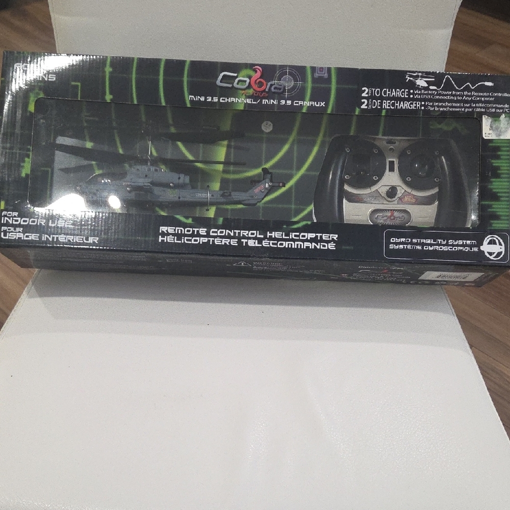 Remote Control Helicopter with Black and Silver Design
